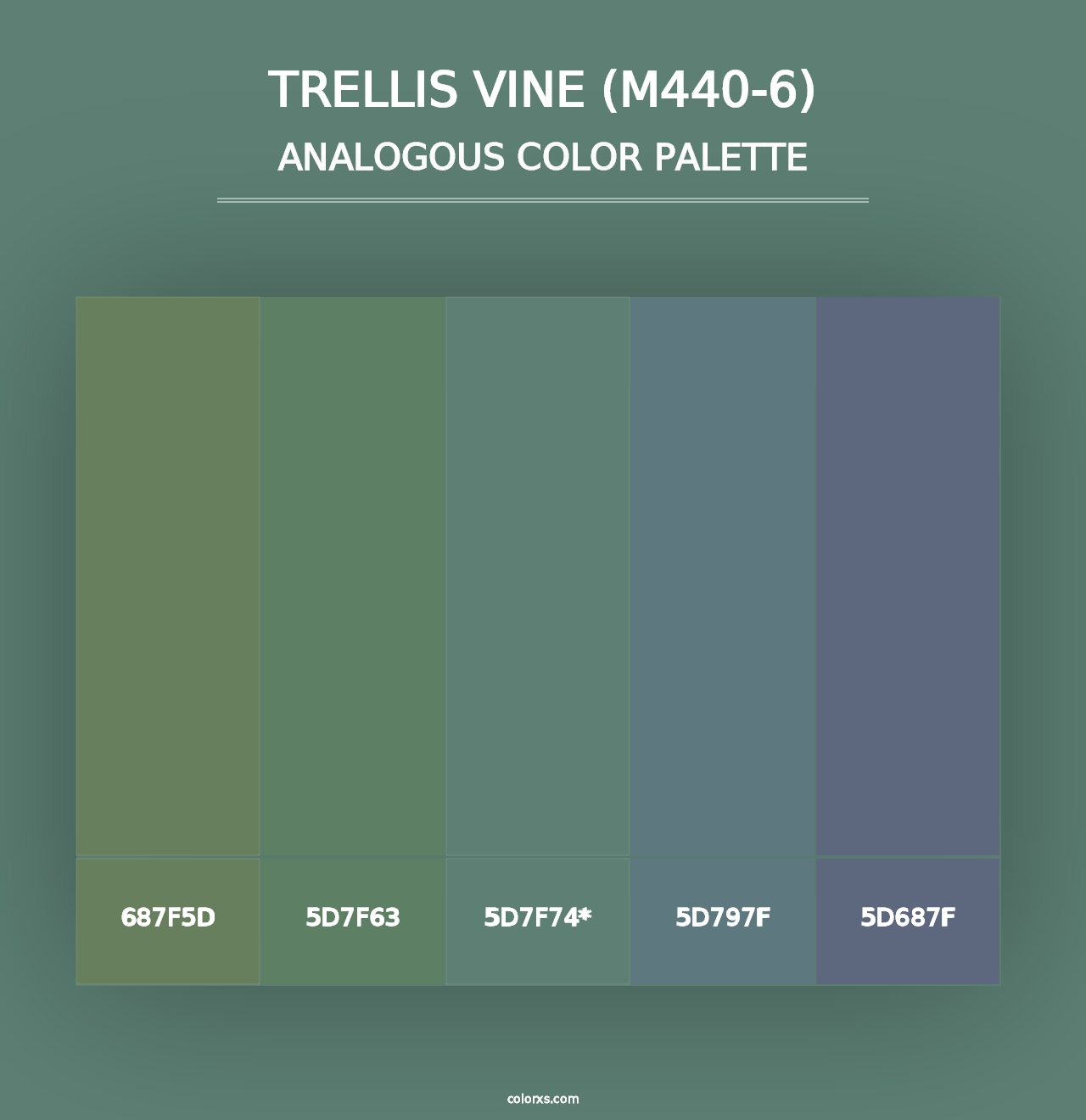 Trellis Vine (M440-6) - Analogous Color Palette