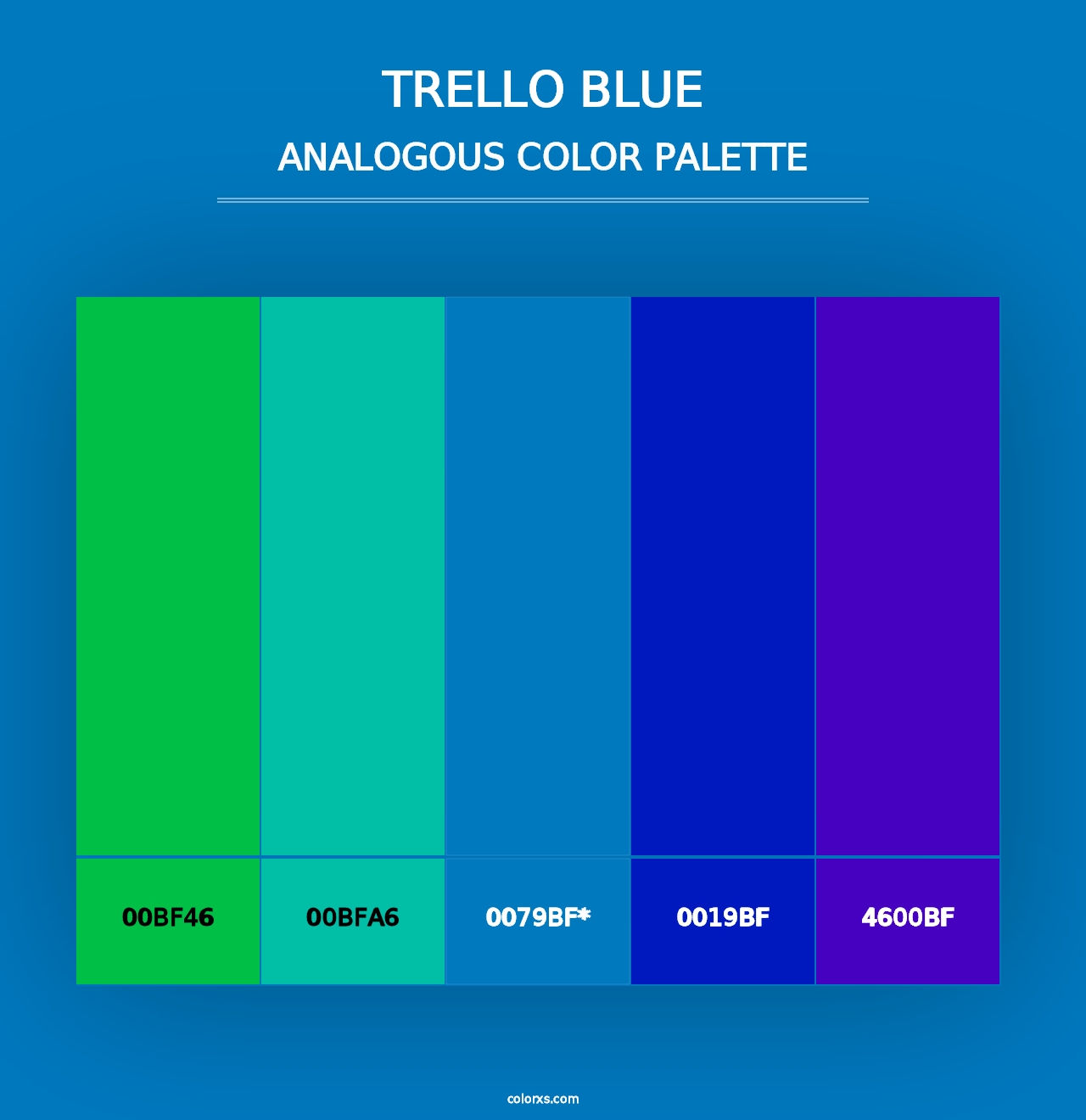 Trello Blue - Analogous Color Palette