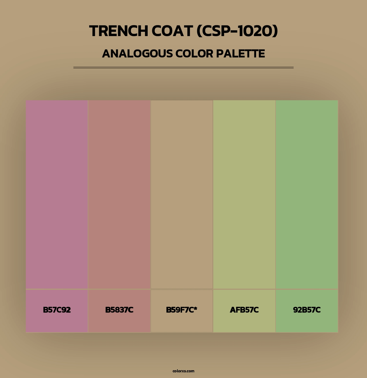 Trench Coat (CSP-1020) - Analogous Color Palette