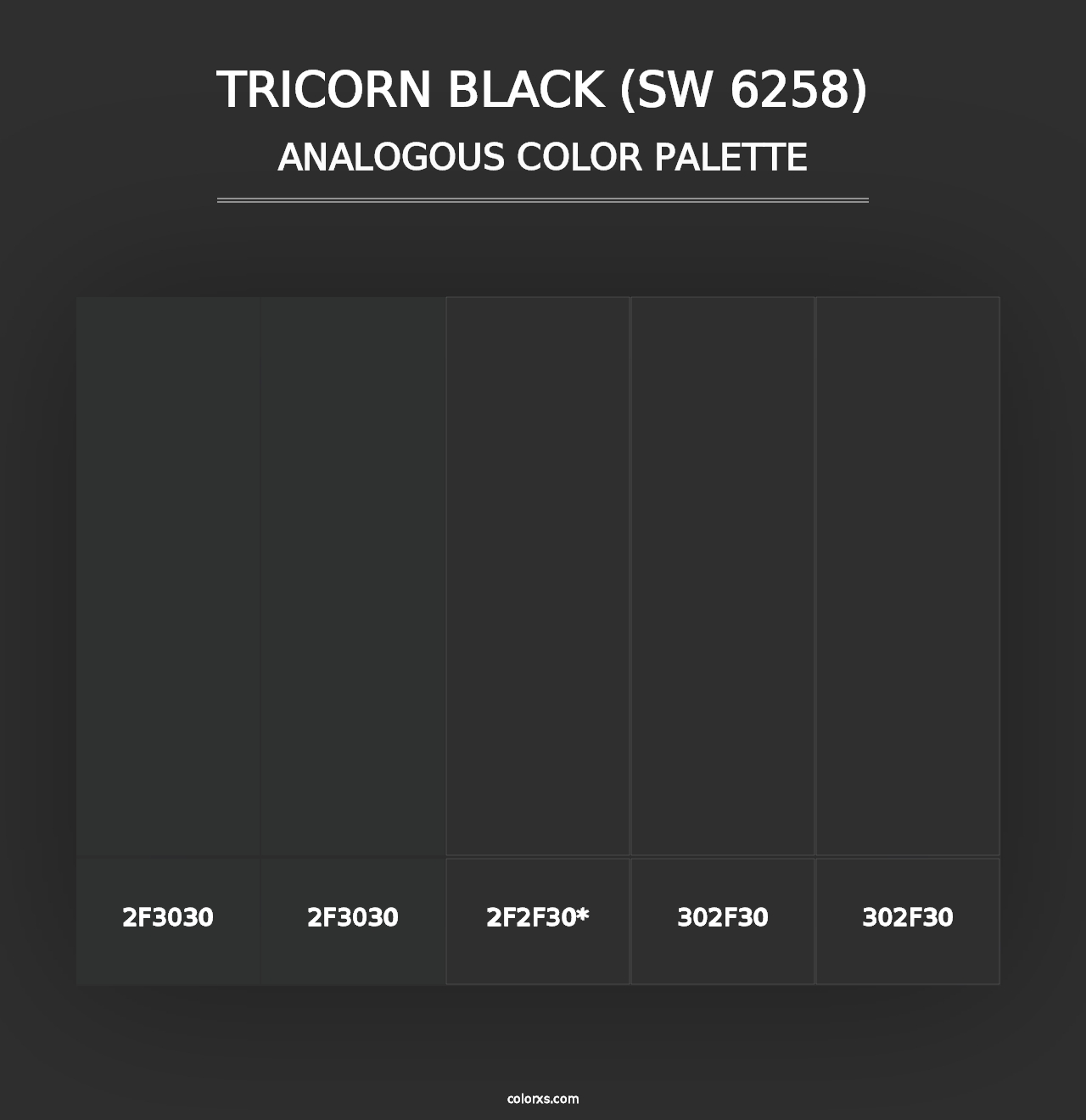 Tricorn Black (SW 6258) - Analogous Color Palette