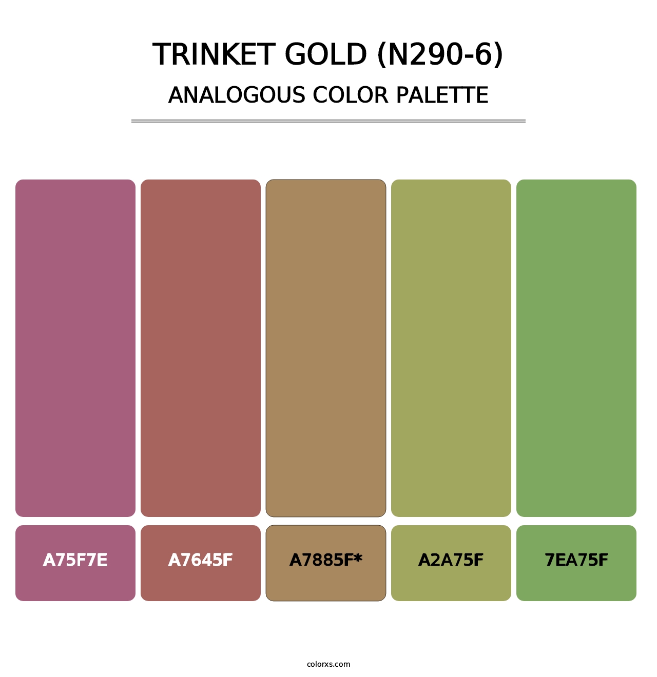 Trinket Gold (N290-6) - Analogous Color Palette