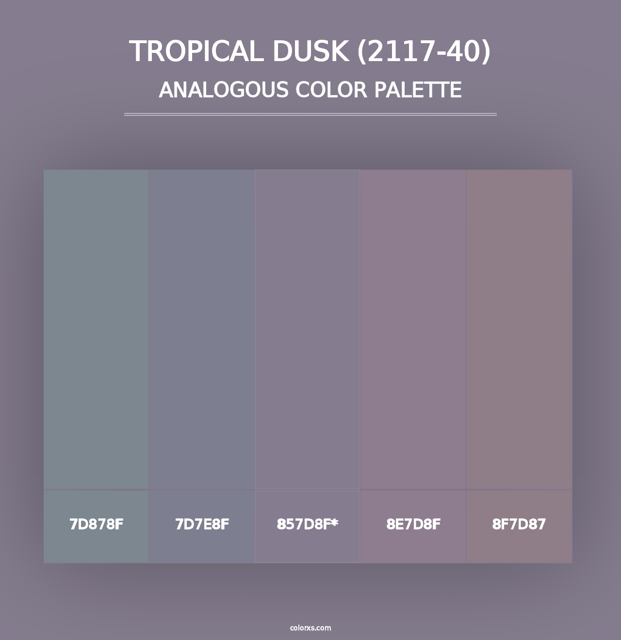 Tropical Dusk (2117-40) - Analogous Color Palette