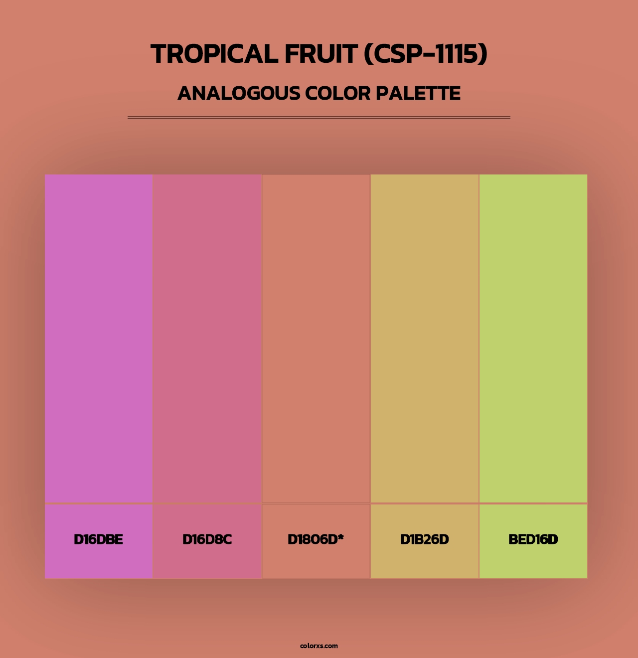 Tropical Fruit (CSP-1115) - Analogous Color Palette