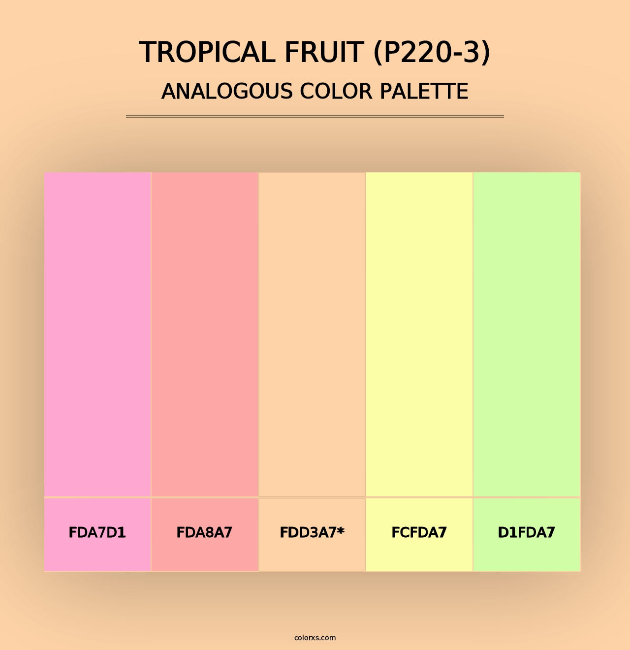 Tropical Fruit (P220-3) - Analogous Color Palette