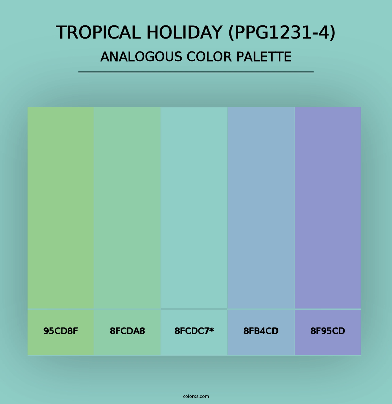 Tropical Holiday (PPG1231-4) - Analogous Color Palette