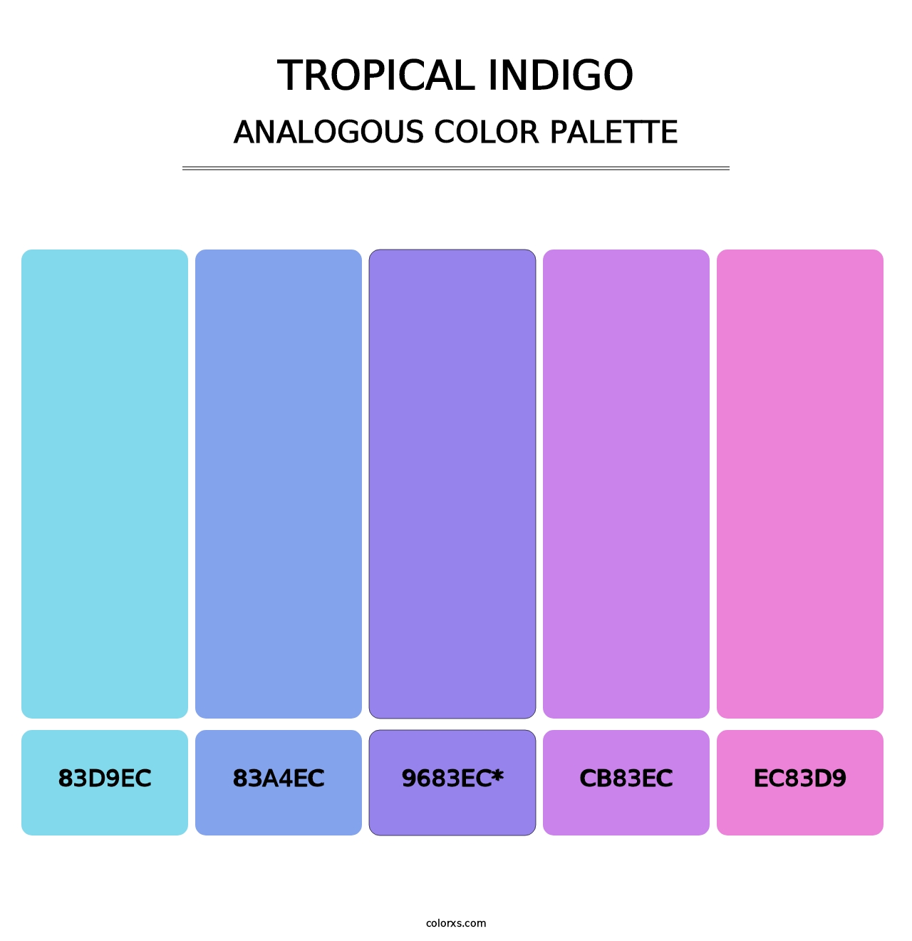 Tropical Indigo - Analogous Color Palette