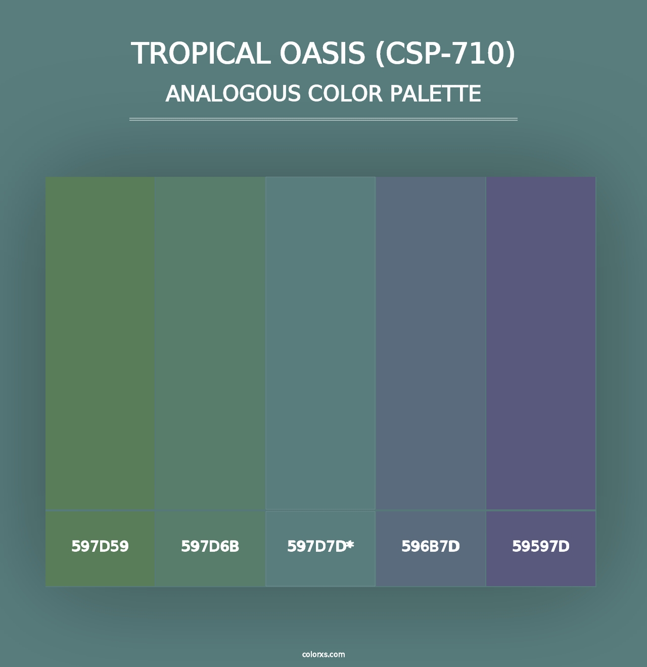 Tropical Oasis (CSP-710) - Analogous Color Palette