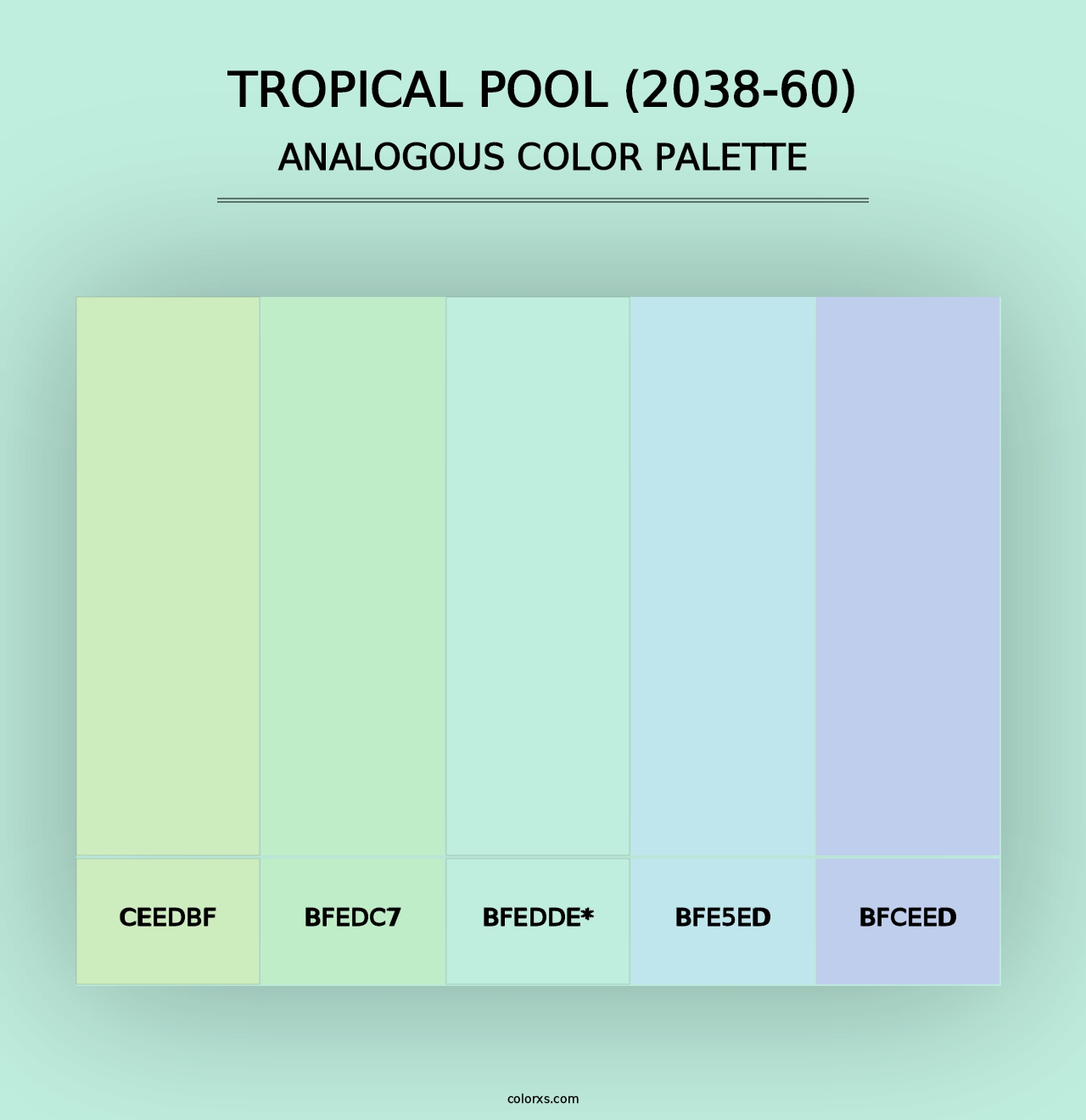 Tropical Pool (2038-60) - Analogous Color Palette