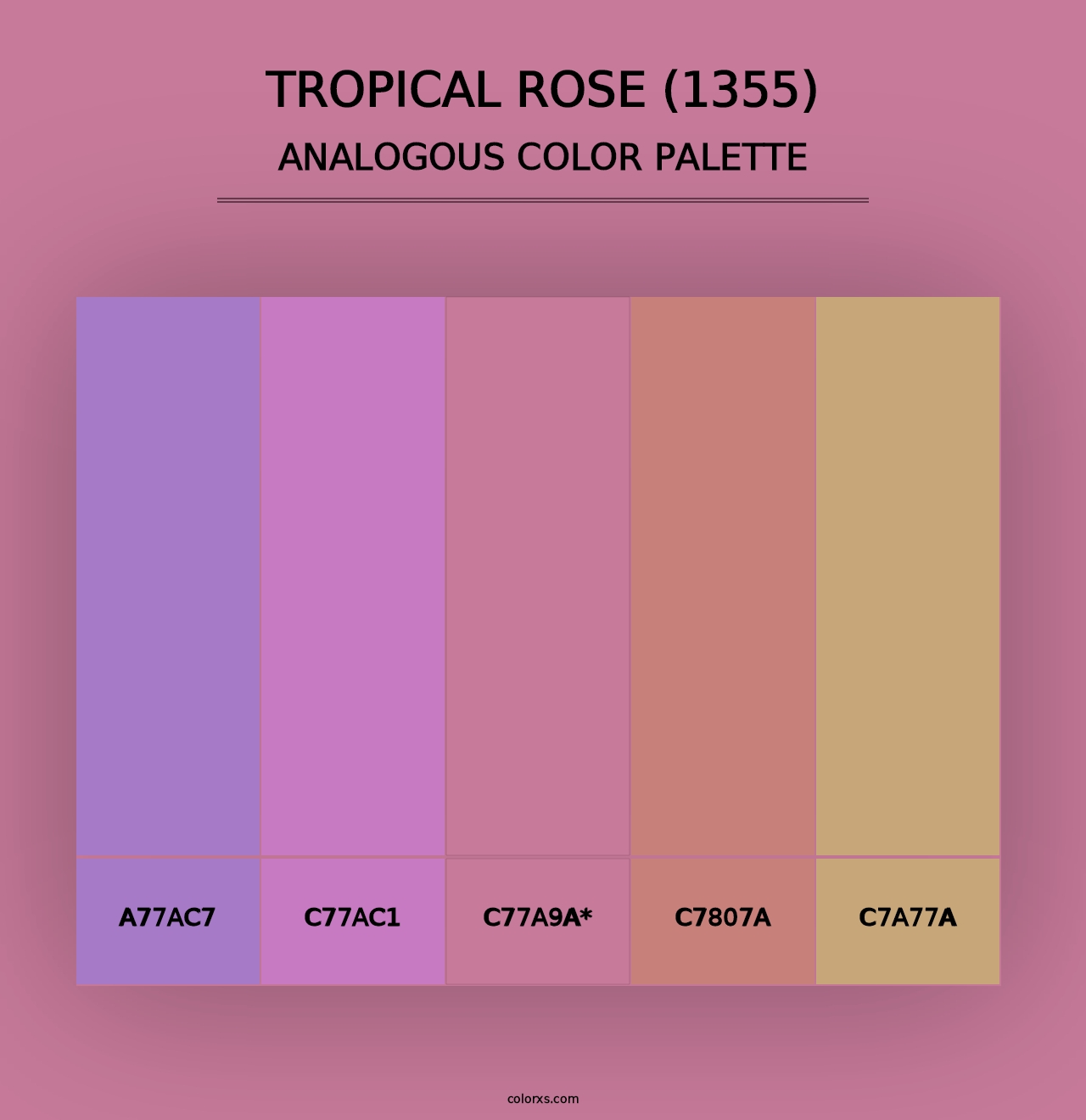 Tropical Rose (1355) - Analogous Color Palette