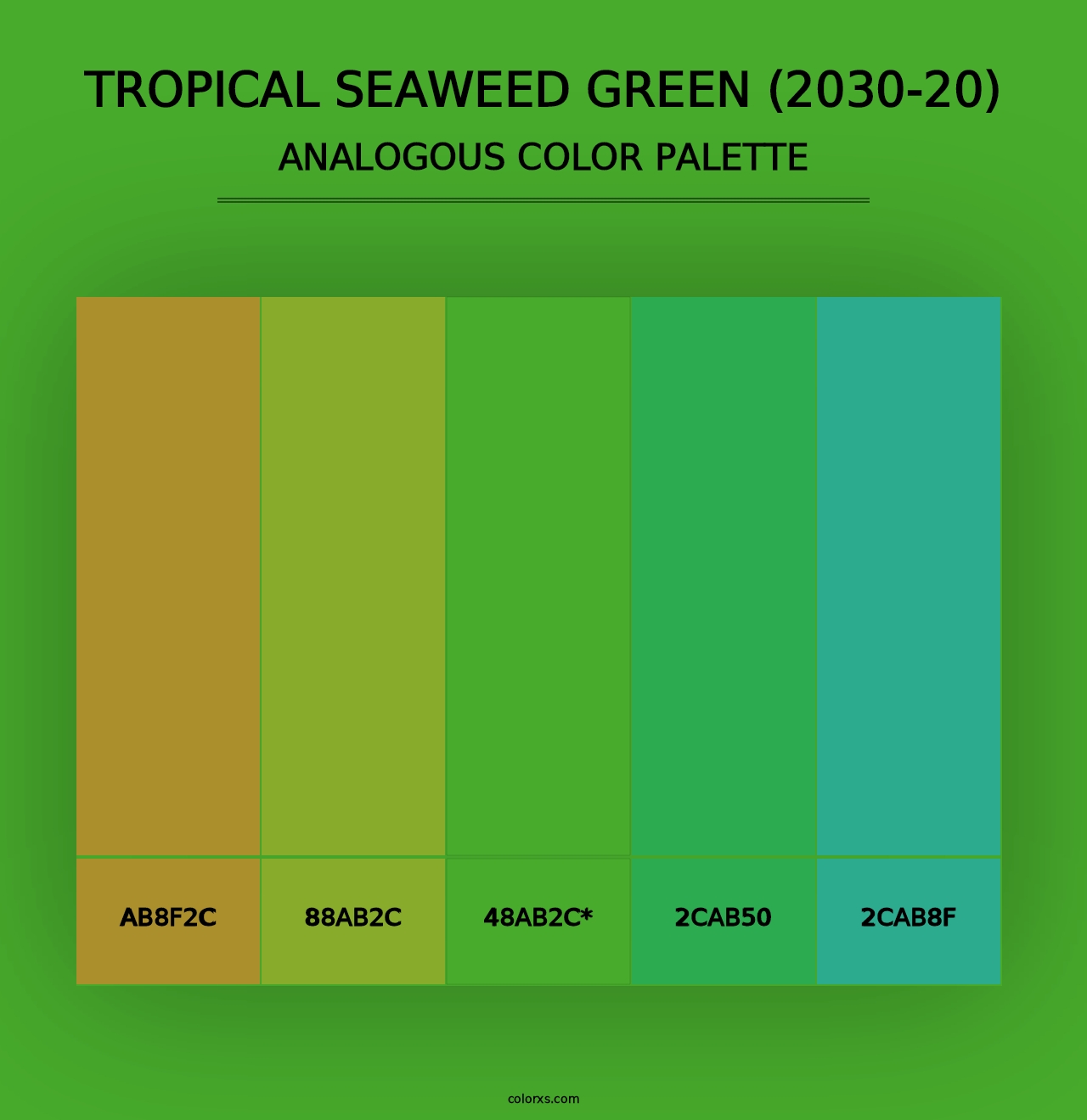 Tropical Seaweed Green (2030-20) - Analogous Color Palette