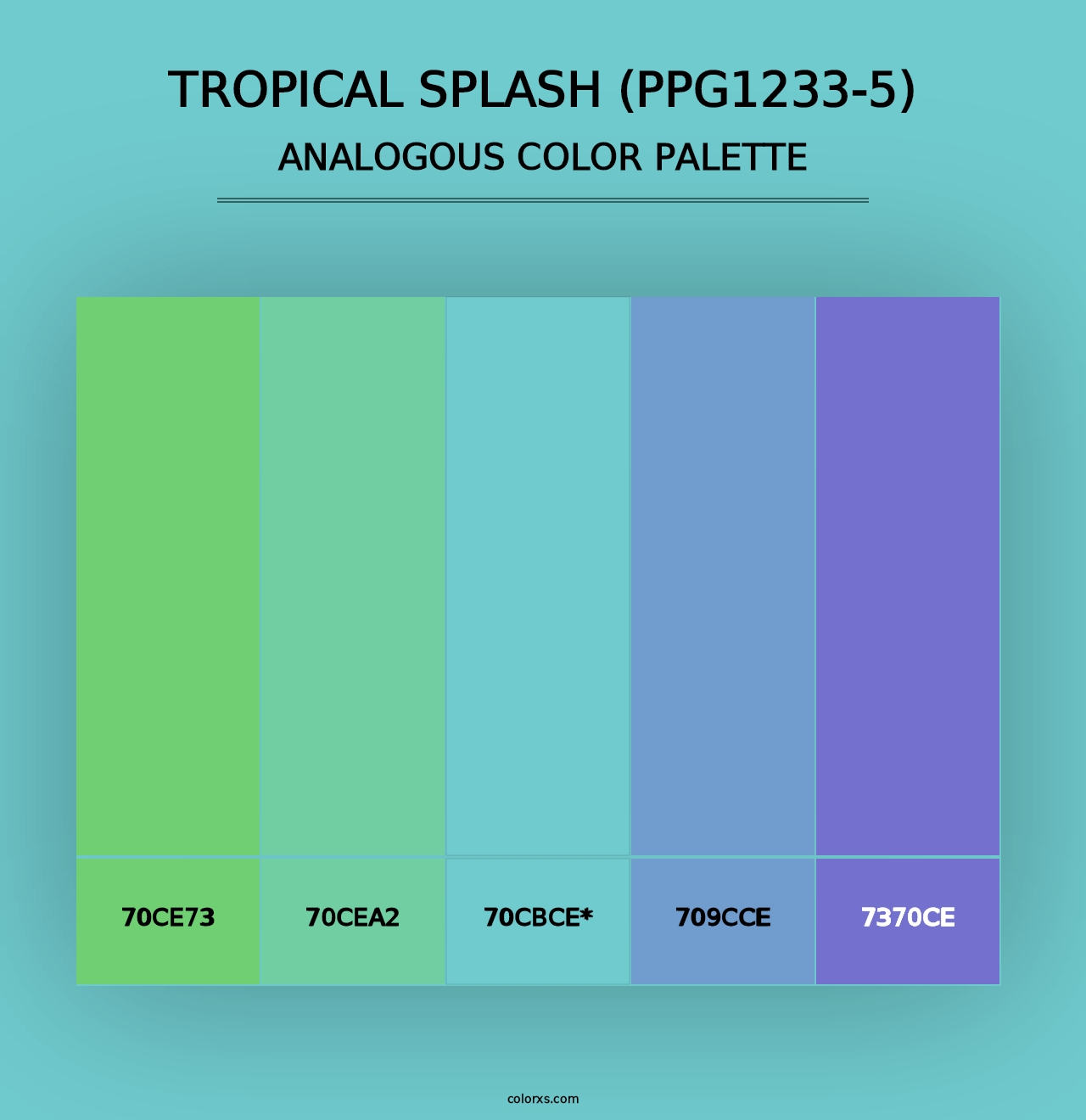 Tropical Splash (PPG1233-5) - Analogous Color Palette