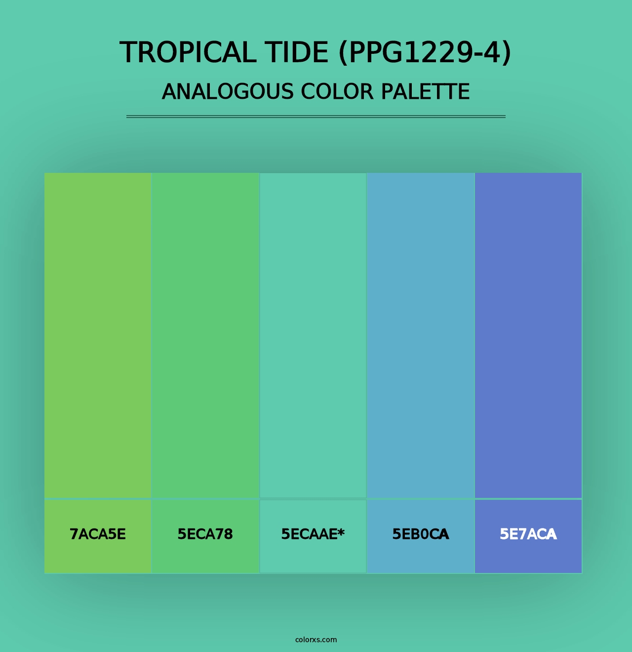 Tropical Tide (PPG1229-4) - Analogous Color Palette