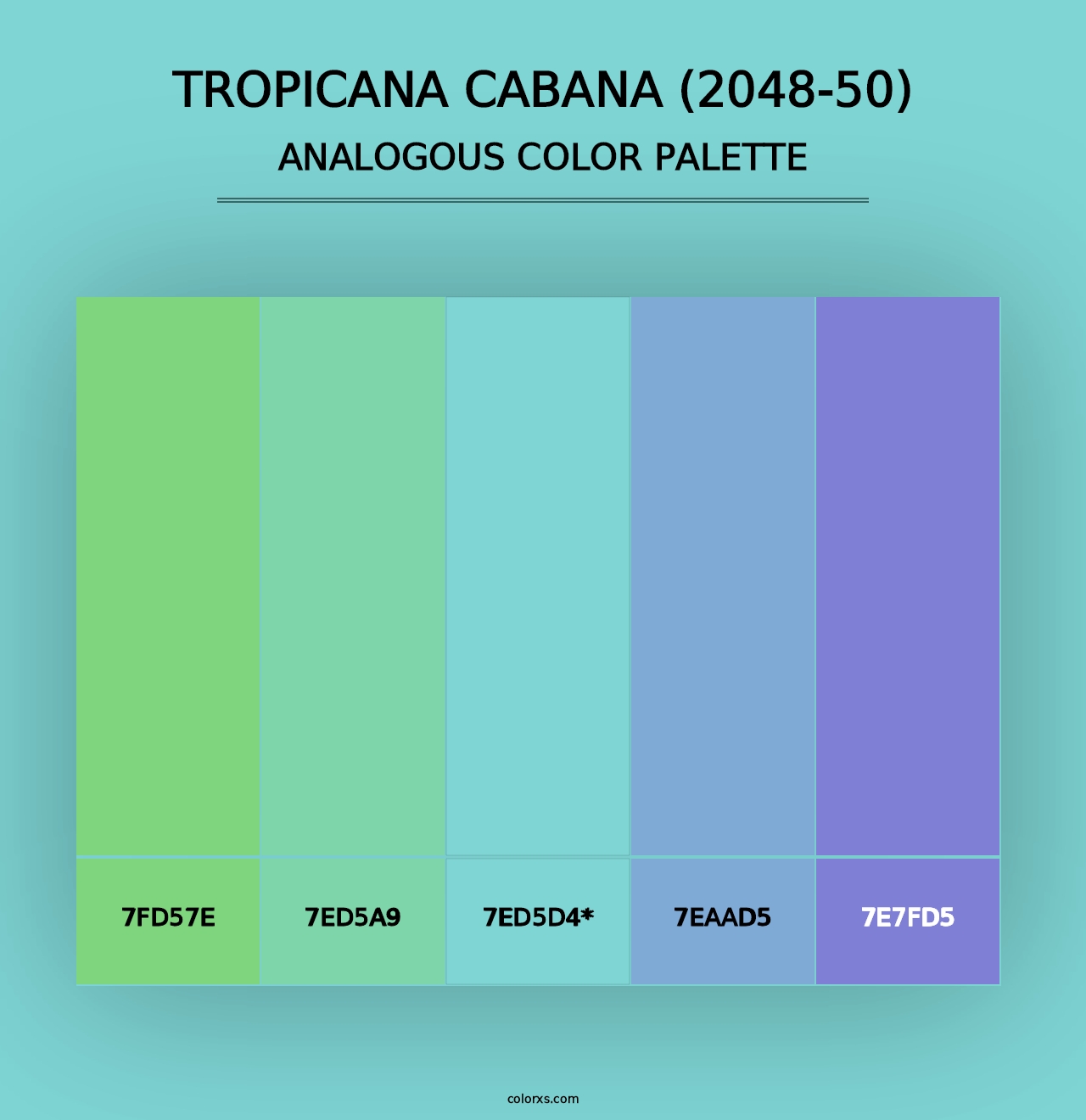 Tropicana Cabana (2048-50) - Analogous Color Palette