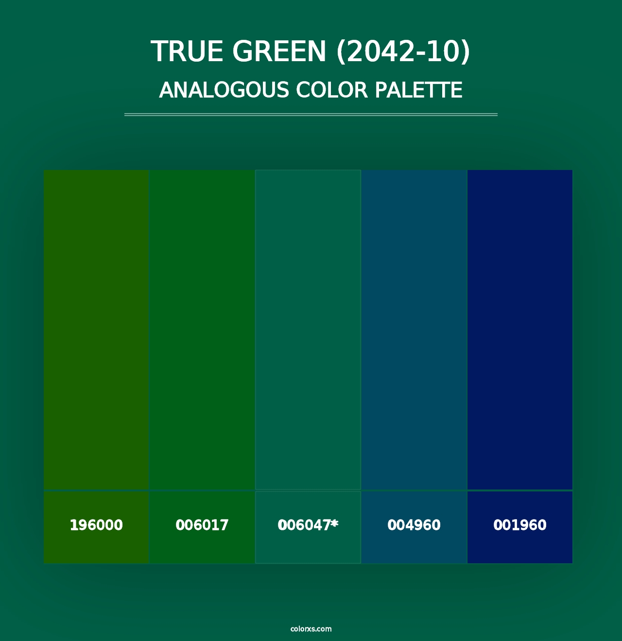 True Green (2042-10) - Analogous Color Palette