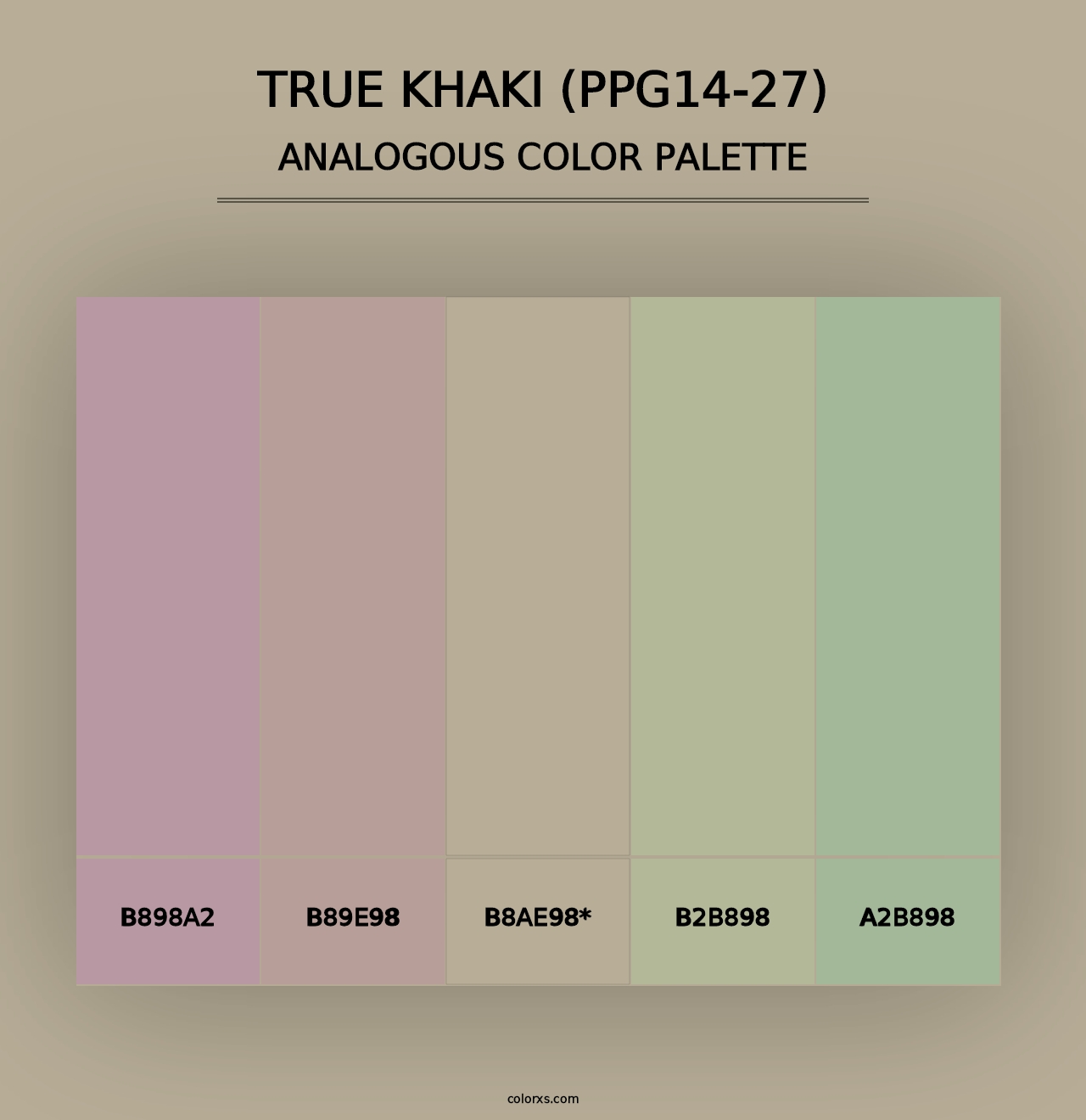 True Khaki (PPG14-27) - Analogous Color Palette