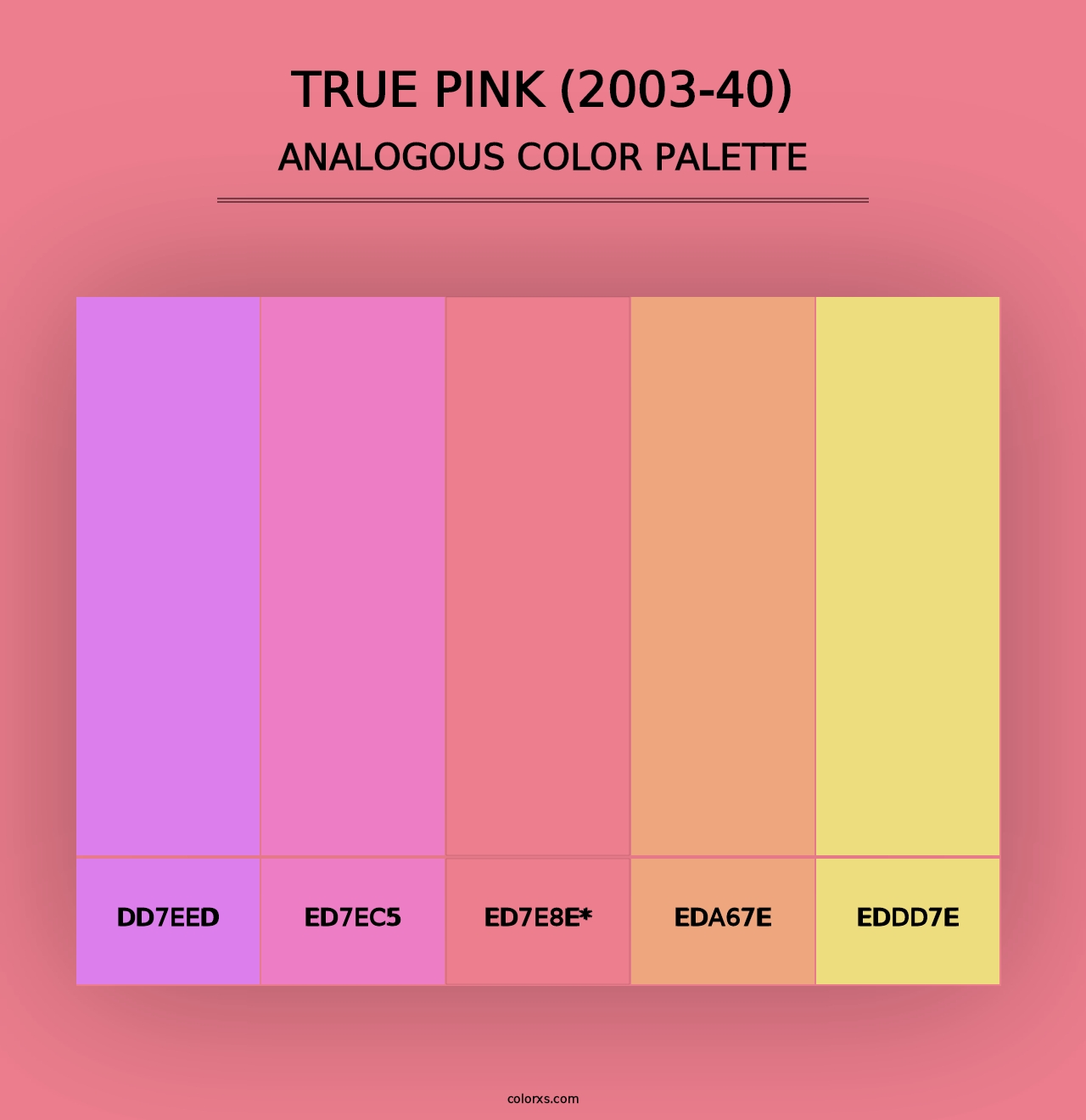 True Pink (2003-40) - Analogous Color Palette