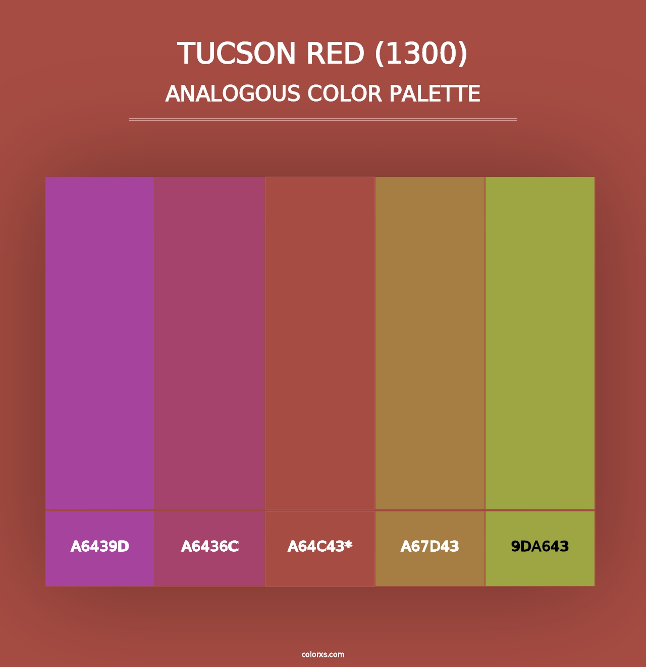 Tucson Red (1300) - Analogous Color Palette