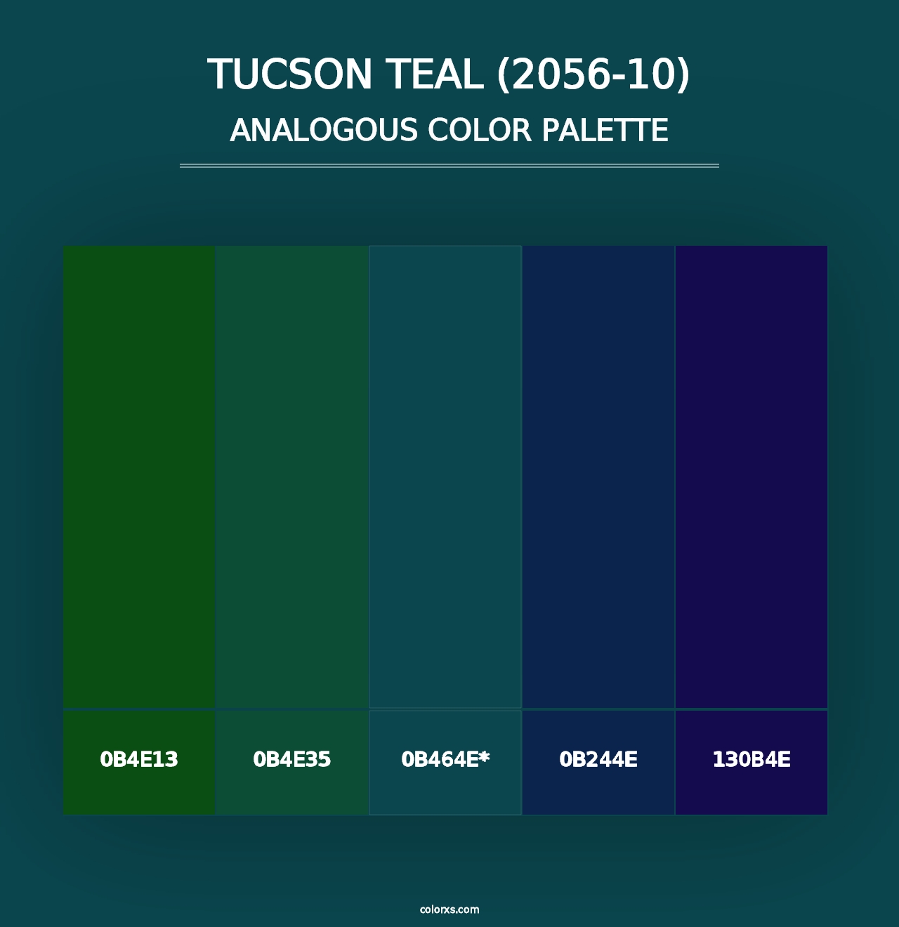 Tucson Teal (2056-10) - Analogous Color Palette