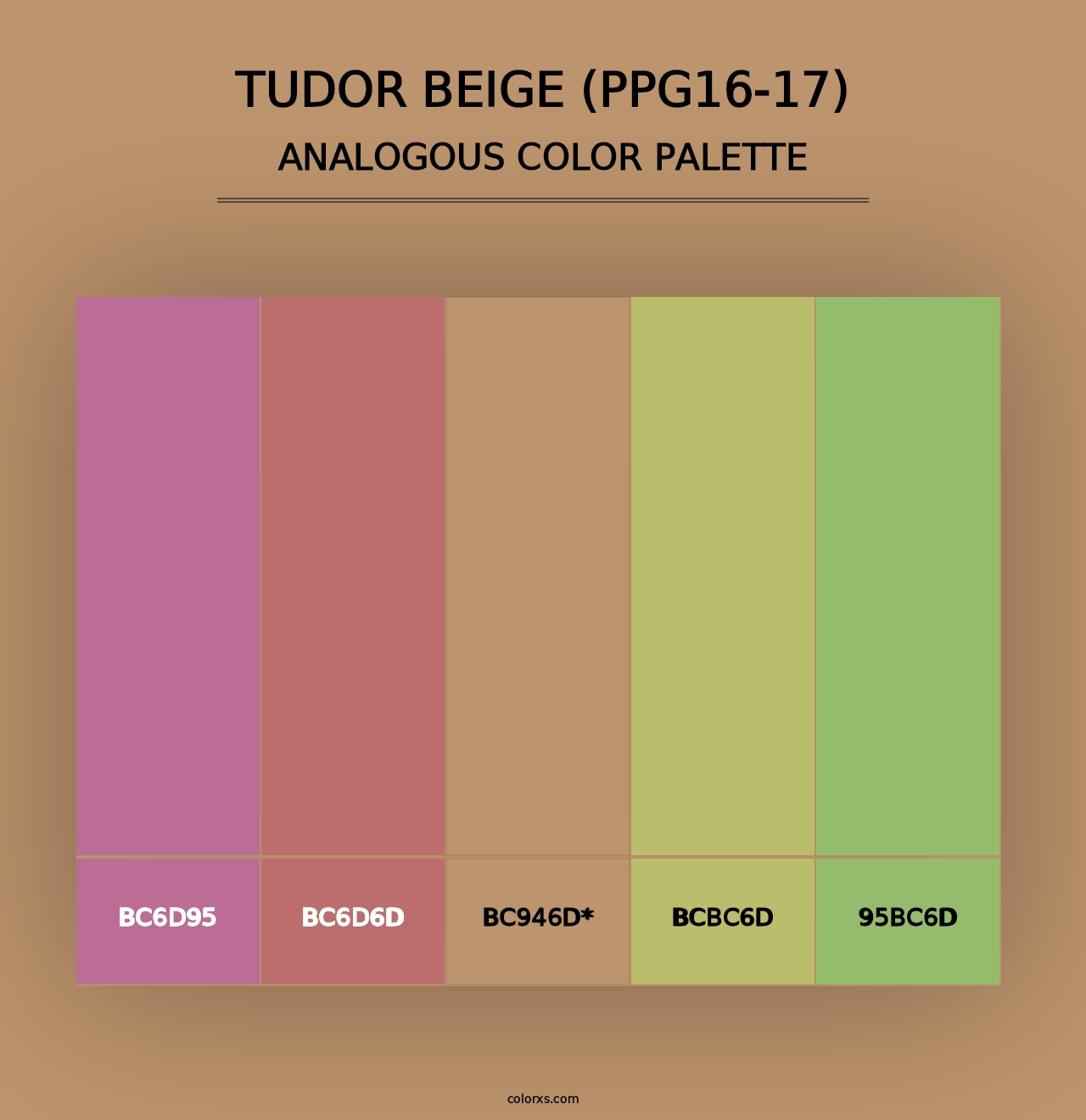 Tudor Beige (PPG16-17) - Analogous Color Palette