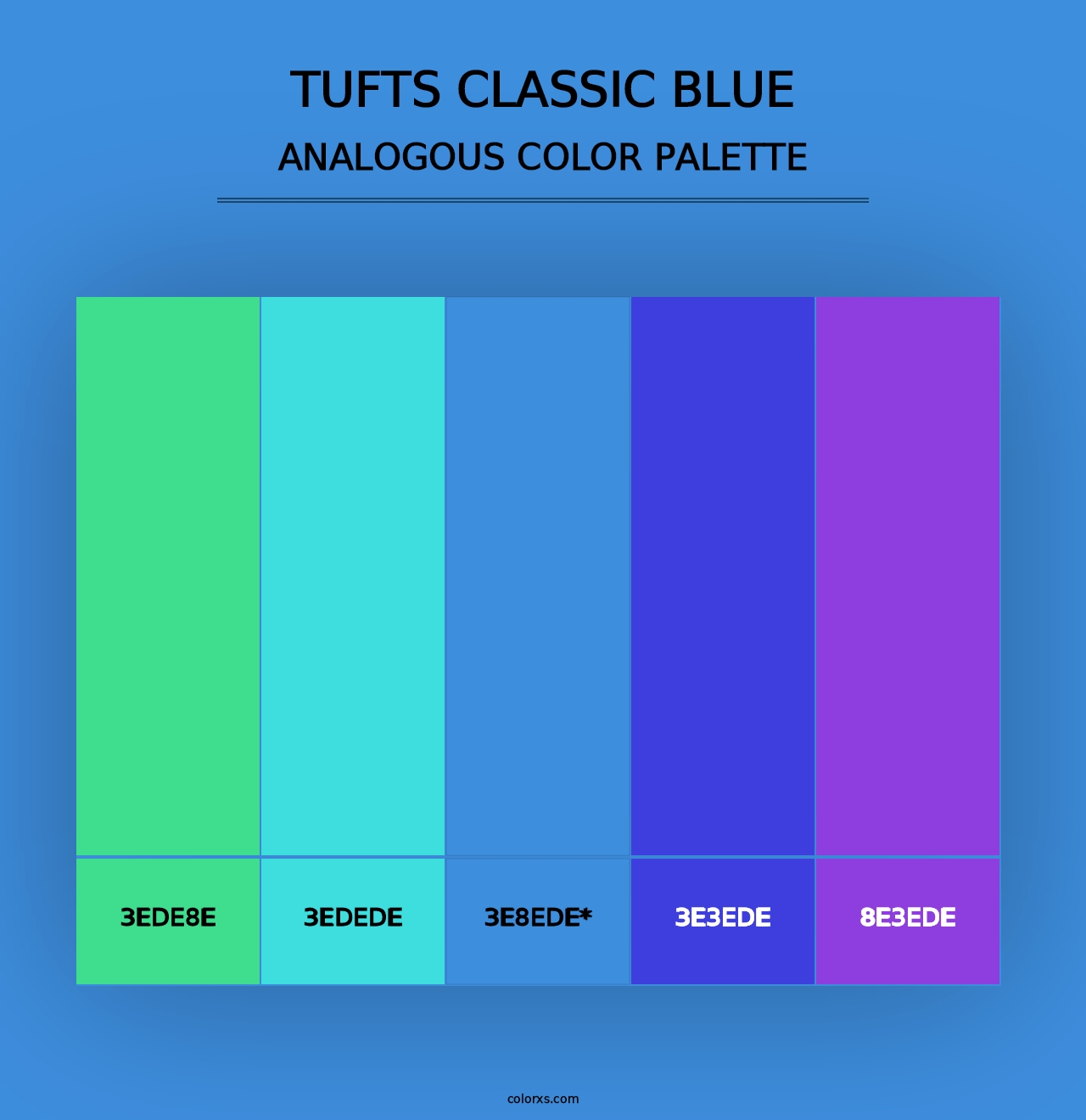 Tufts Classic Blue - Analogous Color Palette