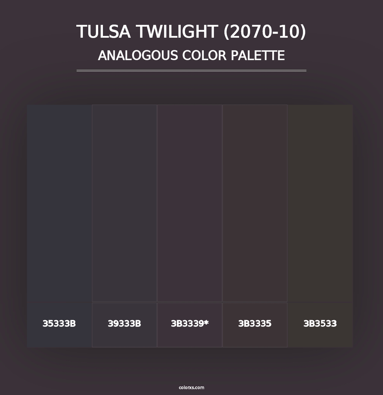 Tulsa Twilight (2070-10) - Analogous Color Palette