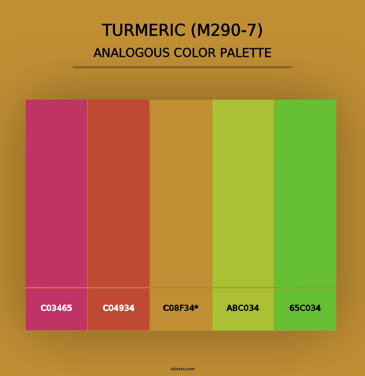 Turmeric (M290-7) - Analogous Color Palette