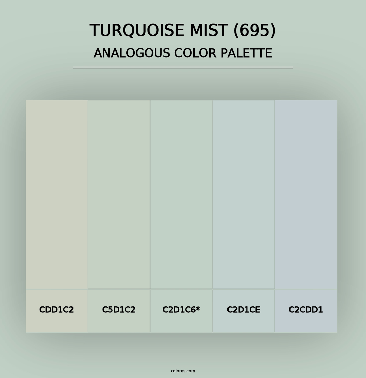 Turquoise Mist (695) - Analogous Color Palette