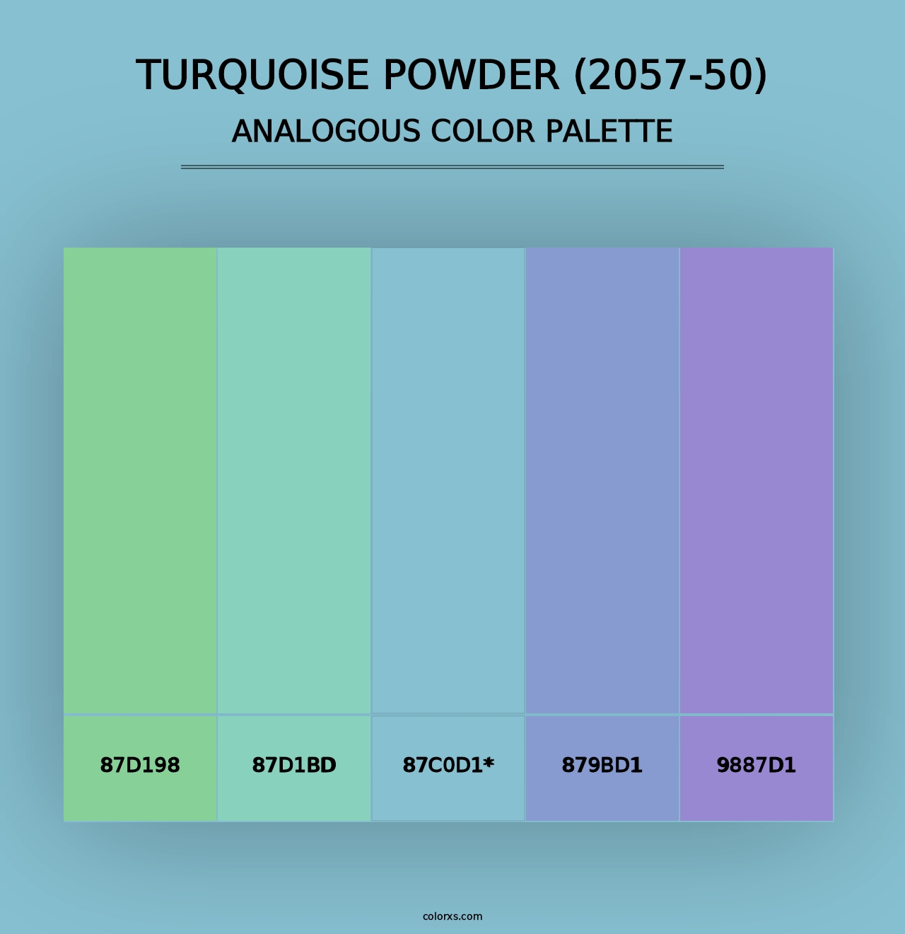 Turquoise Powder (2057-50) - Analogous Color Palette