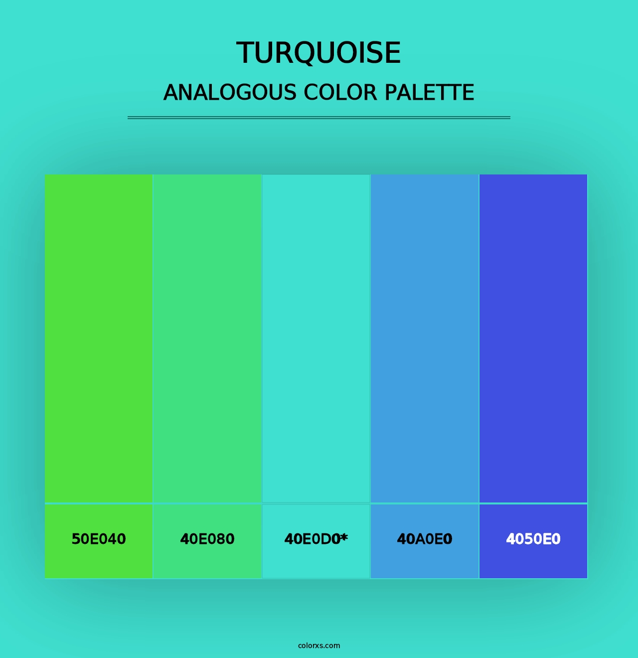 Turquoise - Analogous Color Palette