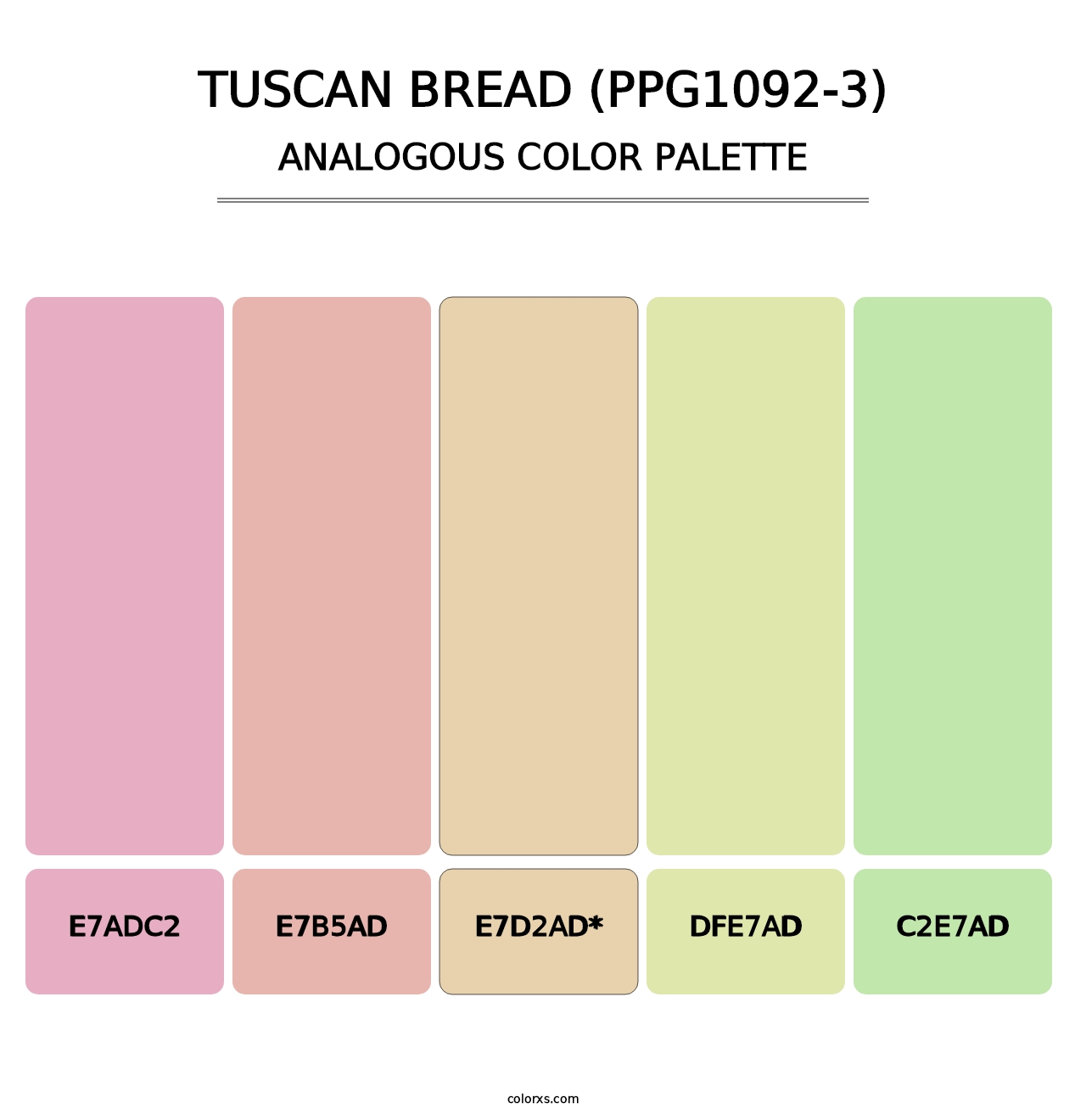 Tuscan Bread (PPG1092-3) - Analogous Color Palette