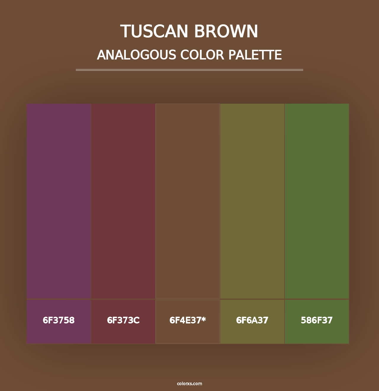 Tuscan Brown - Analogous Color Palette