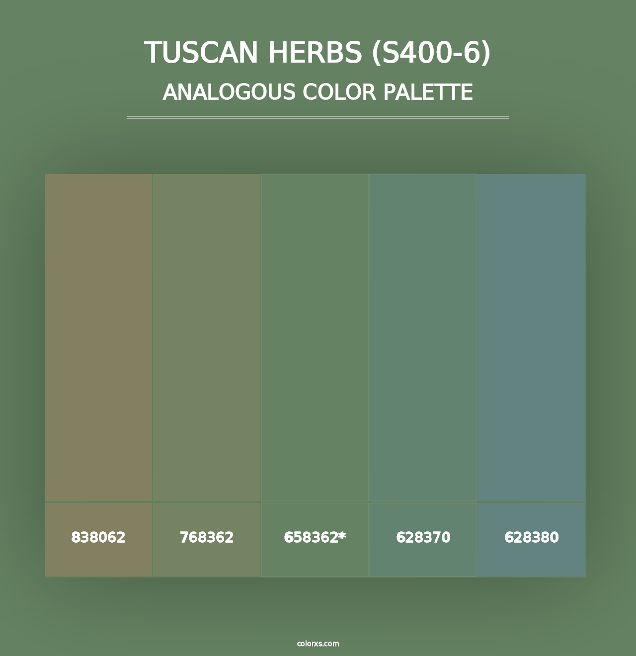 Tuscan Herbs (S400-6) - Analogous Color Palette