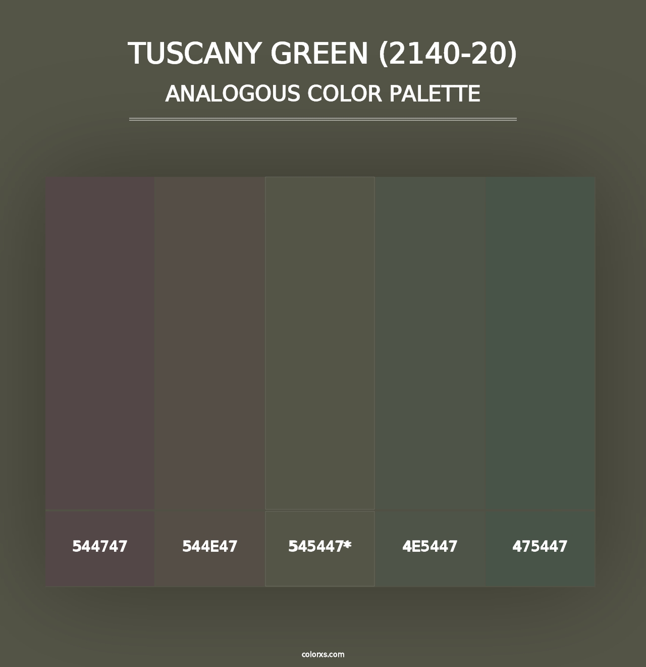 Tuscany Green (2140-20) - Analogous Color Palette