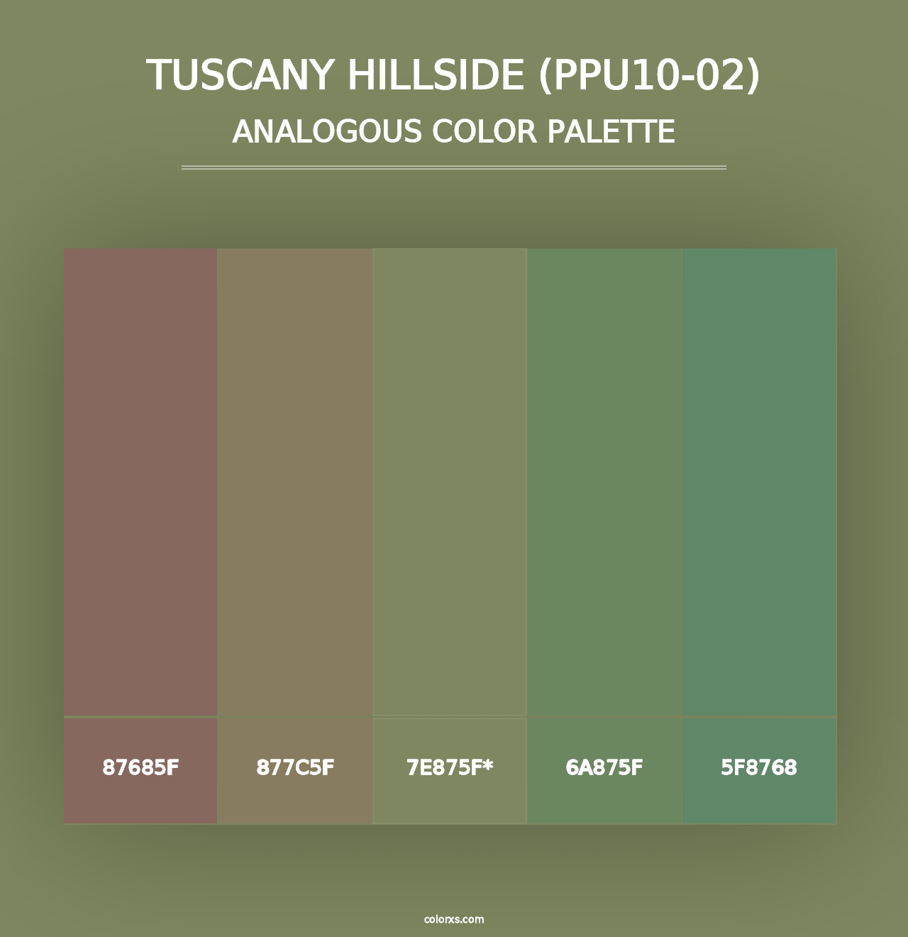 Tuscany Hillside (PPU10-02) - Analogous Color Palette