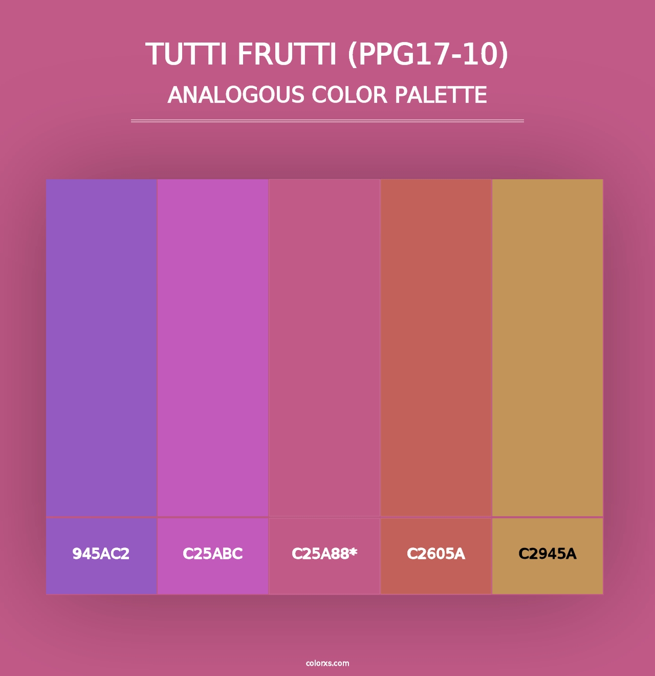 Tutti Frutti (PPG17-10) - Analogous Color Palette