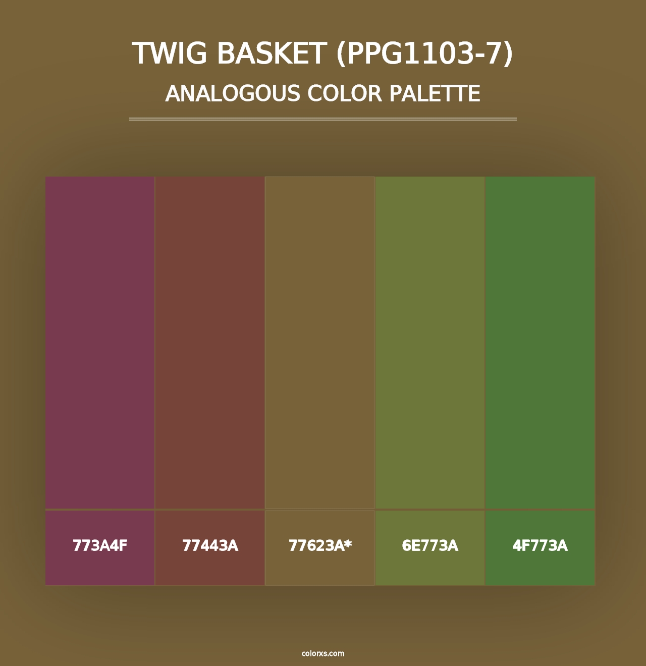 Twig Basket (PPG1103-7) - Analogous Color Palette