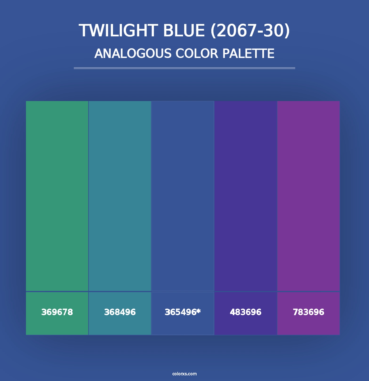 Twilight Blue (2067-30) - Analogous Color Palette