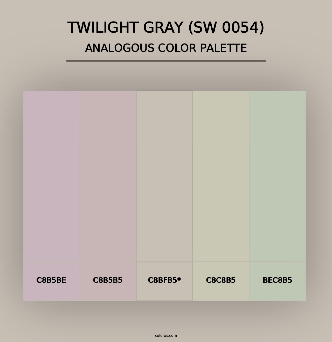 Twilight Gray (SW 0054) - Analogous Color Palette