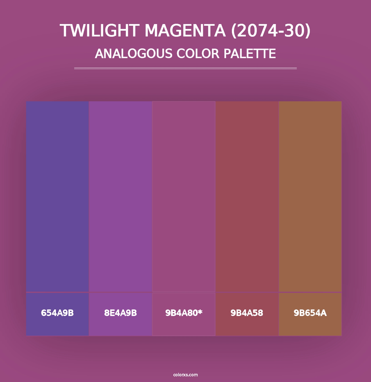 Twilight Magenta (2074-30) - Analogous Color Palette