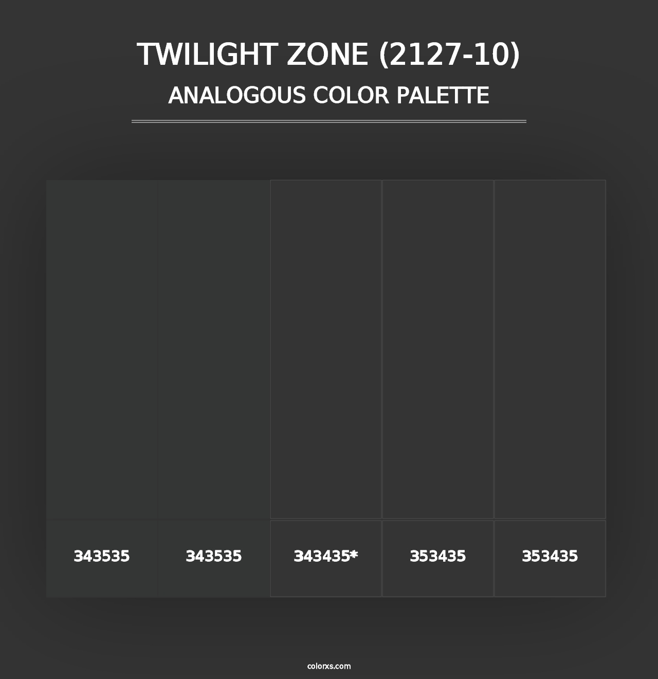 Twilight Zone (2127-10) - Analogous Color Palette