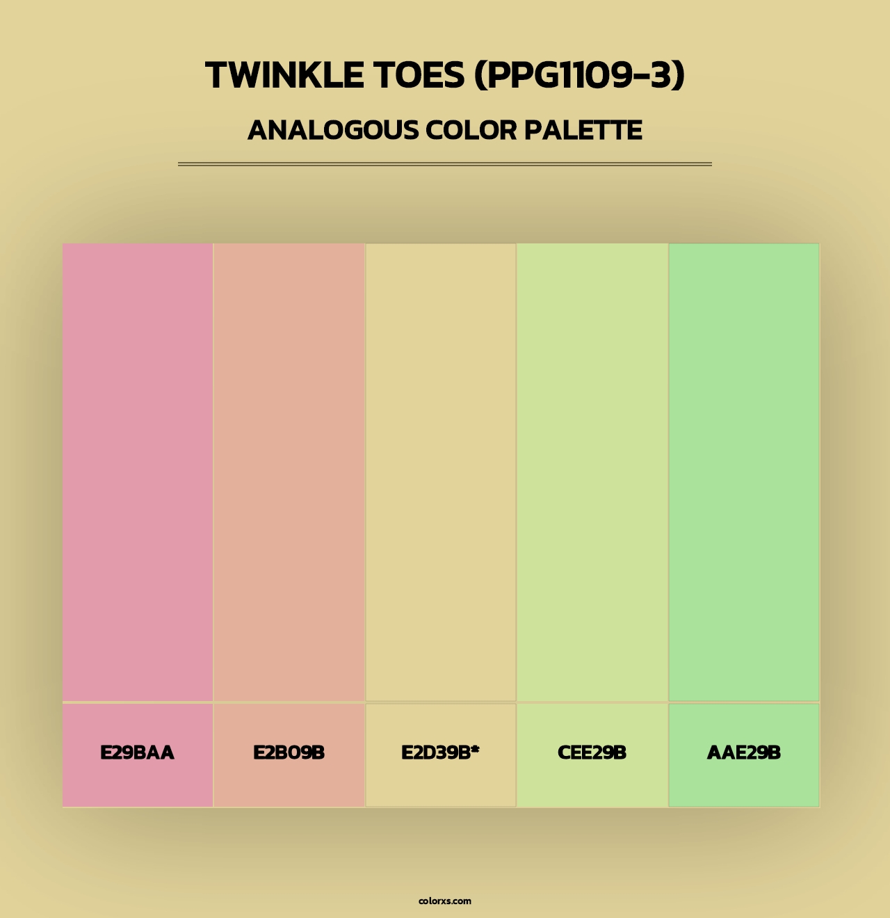 Twinkle Toes (PPG1109-3) - Analogous Color Palette