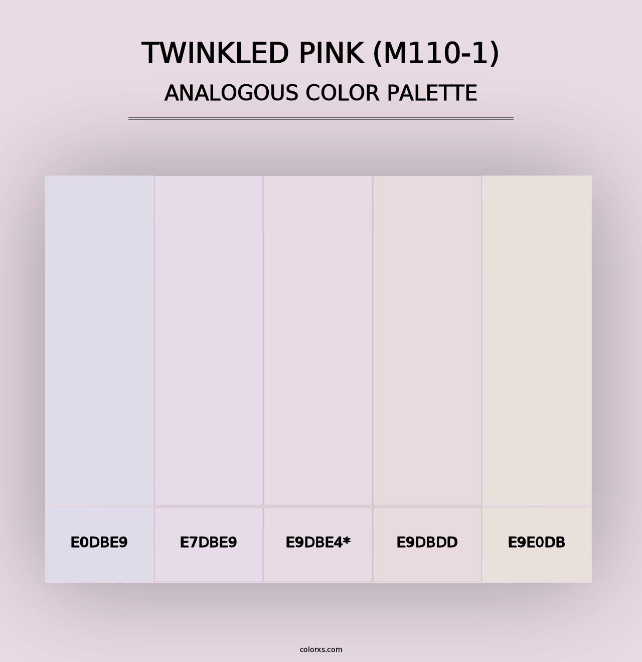 Twinkled Pink (M110-1) - Analogous Color Palette