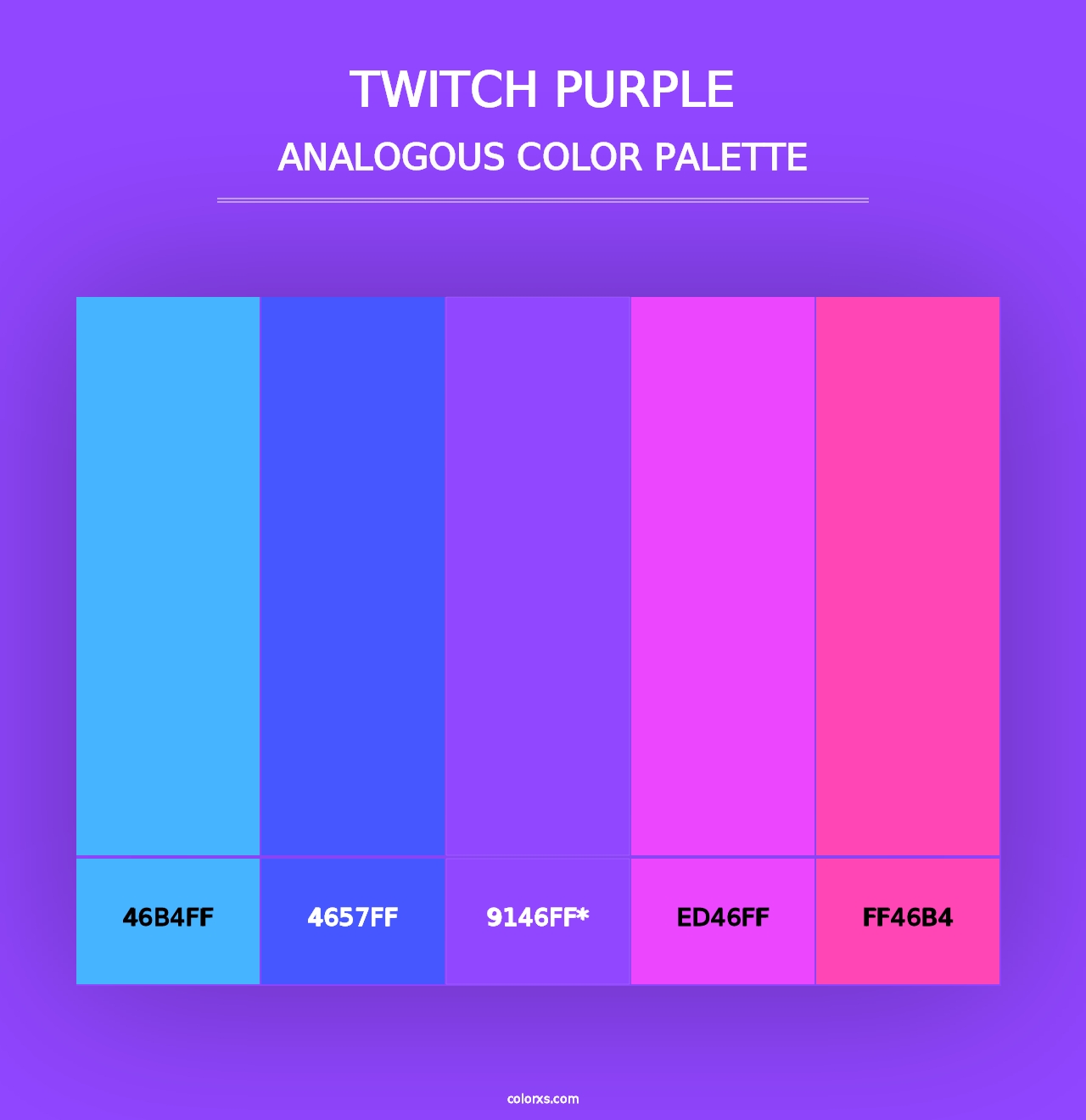 Twitch Purple - Analogous Color Palette