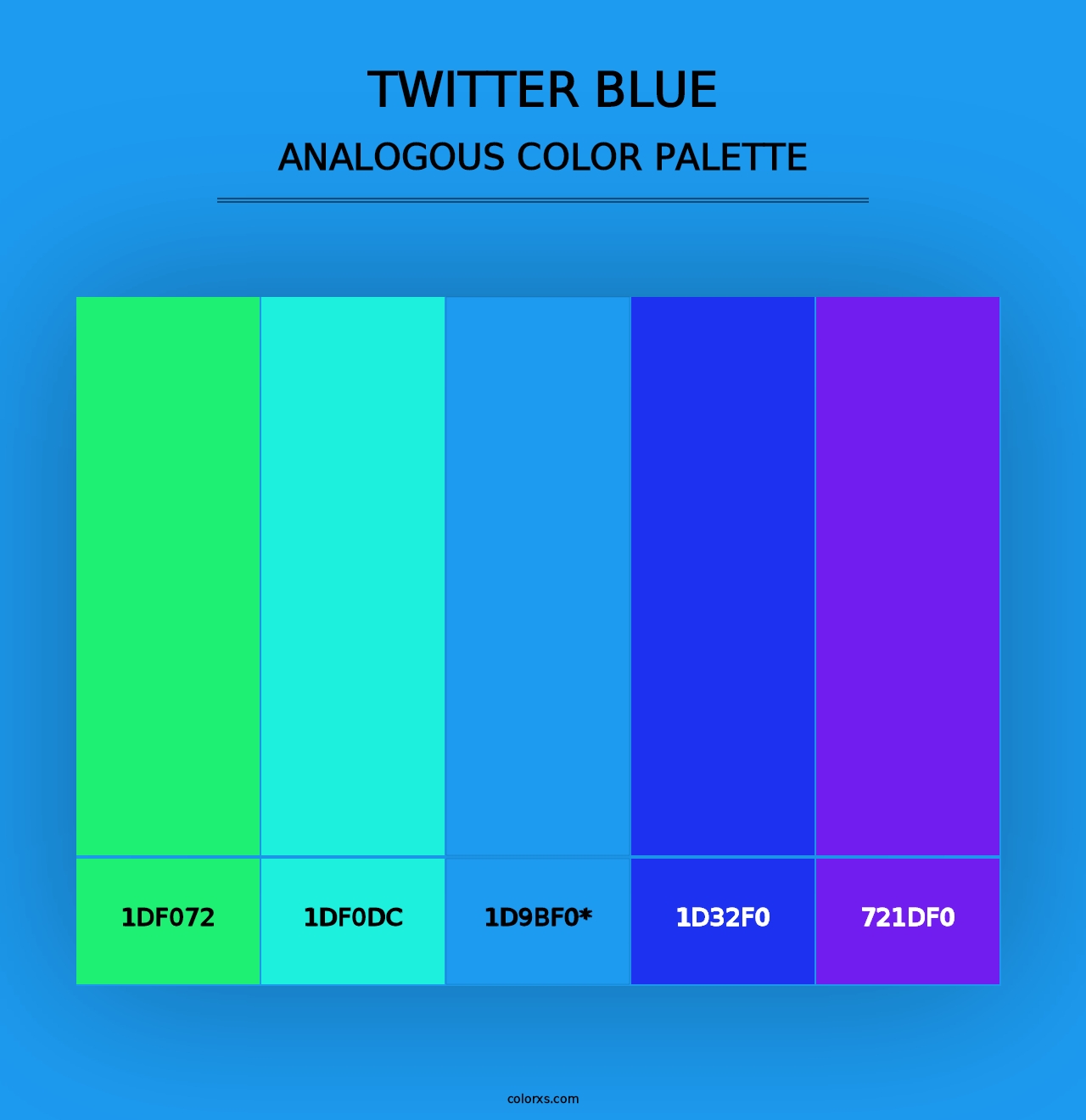 Twitter Blue - Analogous Color Palette