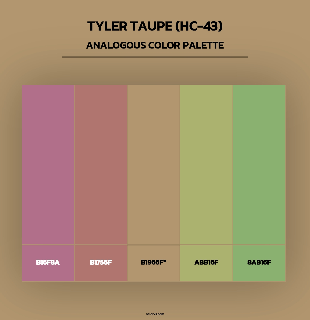 Tyler Taupe (HC-43) - Analogous Color Palette