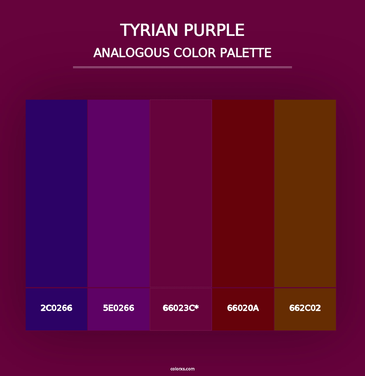 Tyrian Purple - Analogous Color Palette