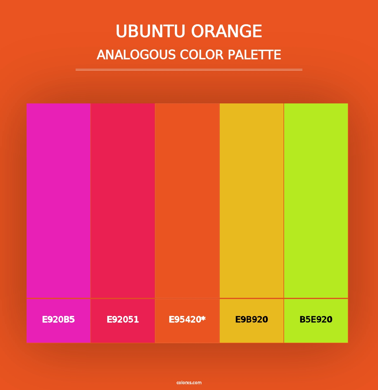 Ubuntu Orange - Analogous Color Palette