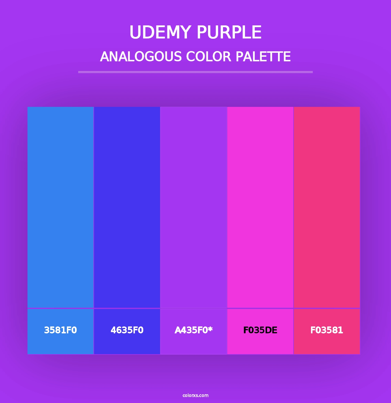 Udemy Purple - Analogous Color Palette