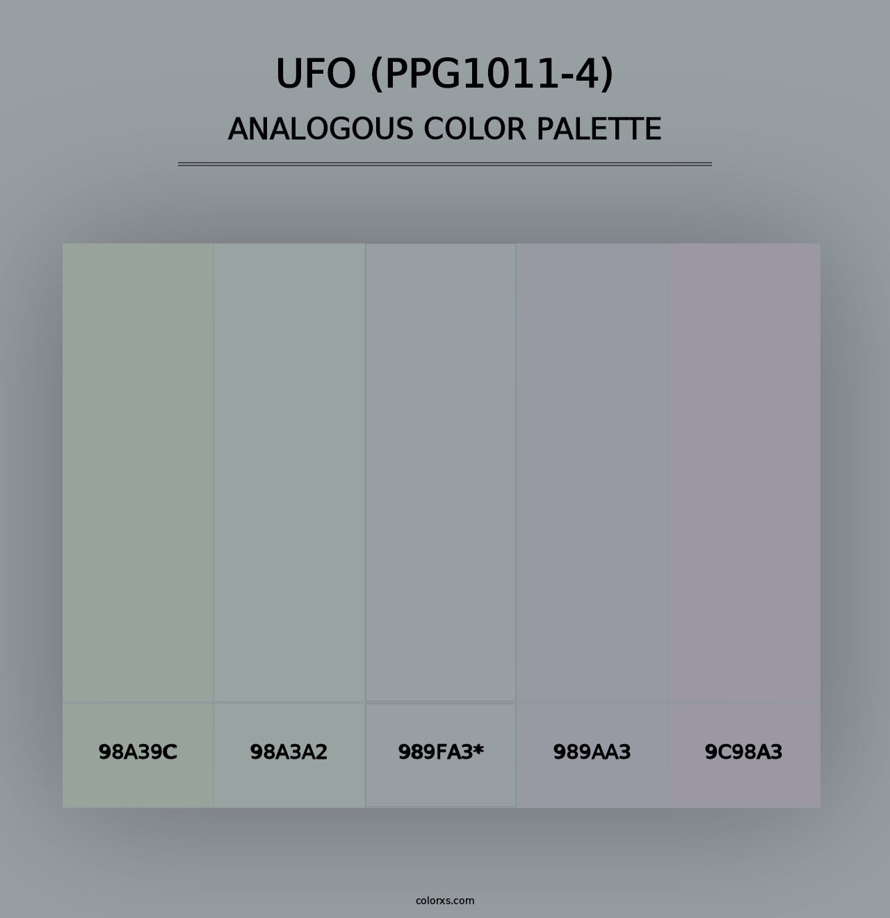 UFO (PPG1011-4) - Analogous Color Palette