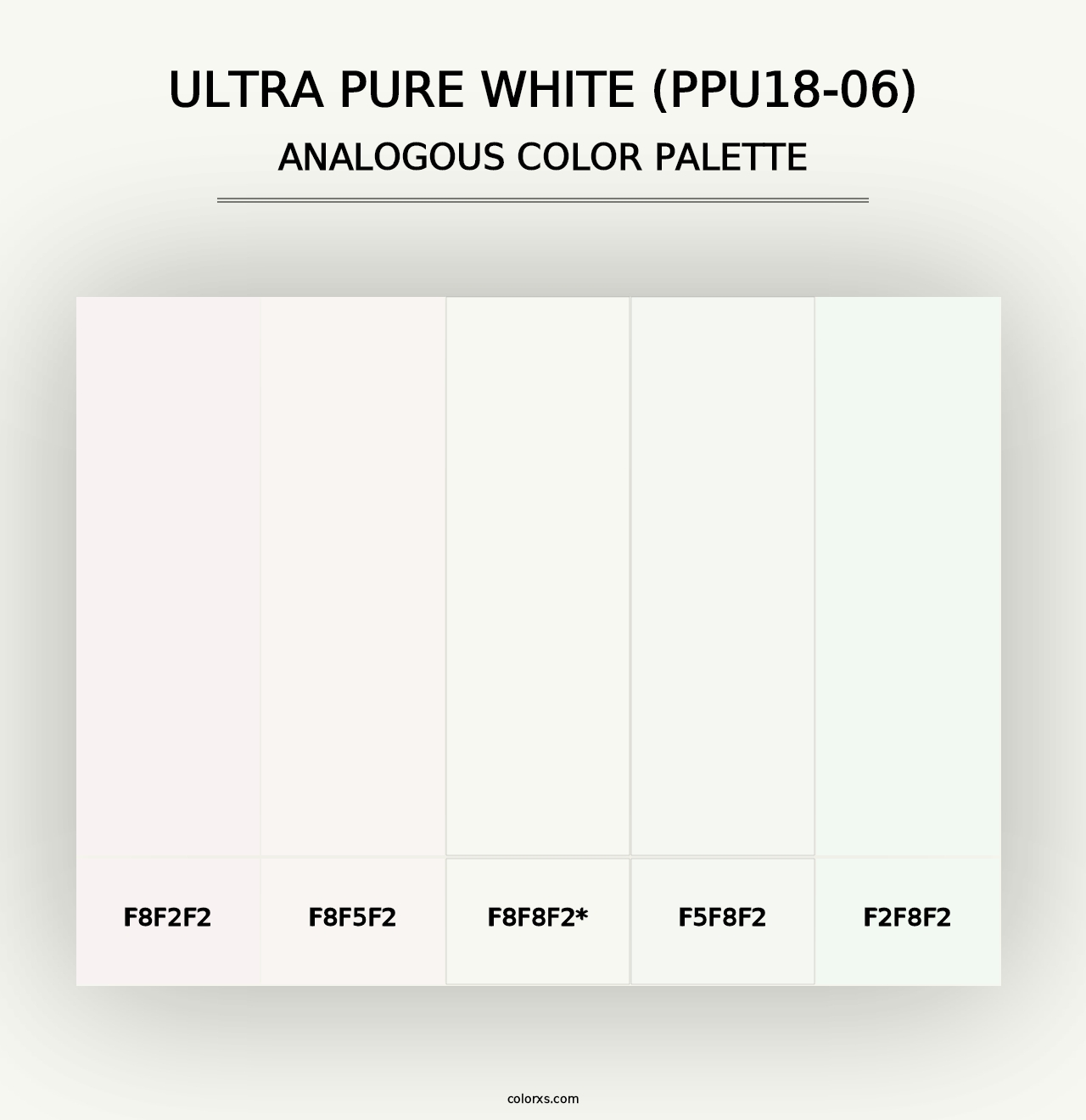 Ultra Pure White (PPU18-06) - Analogous Color Palette